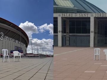 Imagenes de Instagram del Metropolitano y Palau Sant Jordi