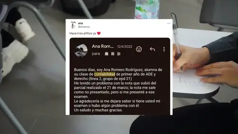 Recupera el correo que le mandó a su profesora para preguntar por una nota Recupera el correo que le mandó a su profesora para preguntar por una nota