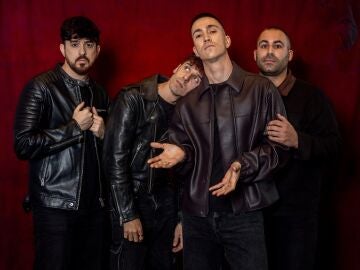Los integrantes de la banda Veintiuno posan por el lanzamiento de su &uacute;ltimo disco