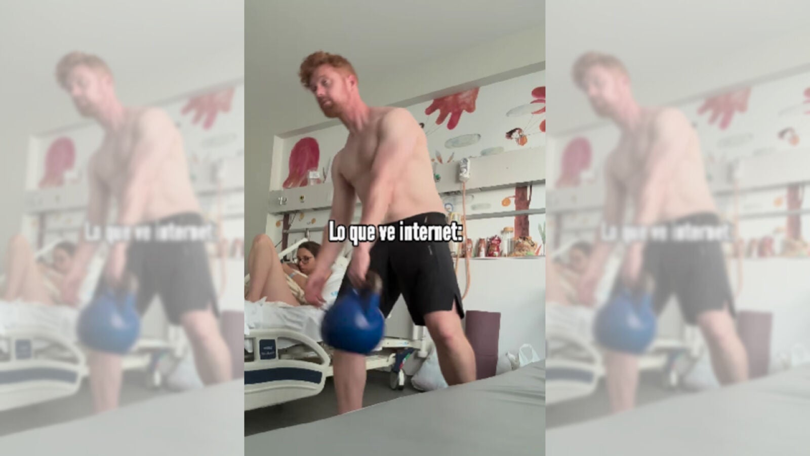 JPelirrojo desata la polémica al entrenar en el hospital después de que su pareja dé a luz