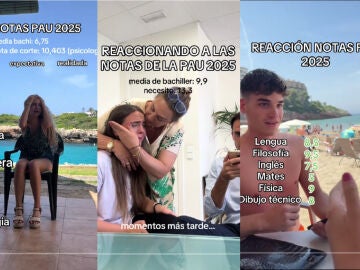Los estudiantes comparten en TikTok sus reacciones a las notas de la PAU 2025