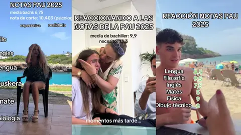 Los estudiantes comparten en TikTok sus reacciones a las notas de la PAU 2025 Los estudiantes comparten en TikTok sus reacciones a las notas de la PAU 2025