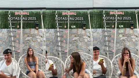 Graban el típico vídeo reaccionando a las notas de la PAU 2025 Graban el típico vídeo reaccionando a las notas de la PAU 2025