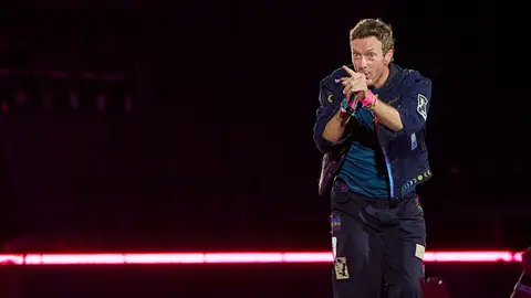 Chris Martin durante un concierto Chris Martin durante un concierto