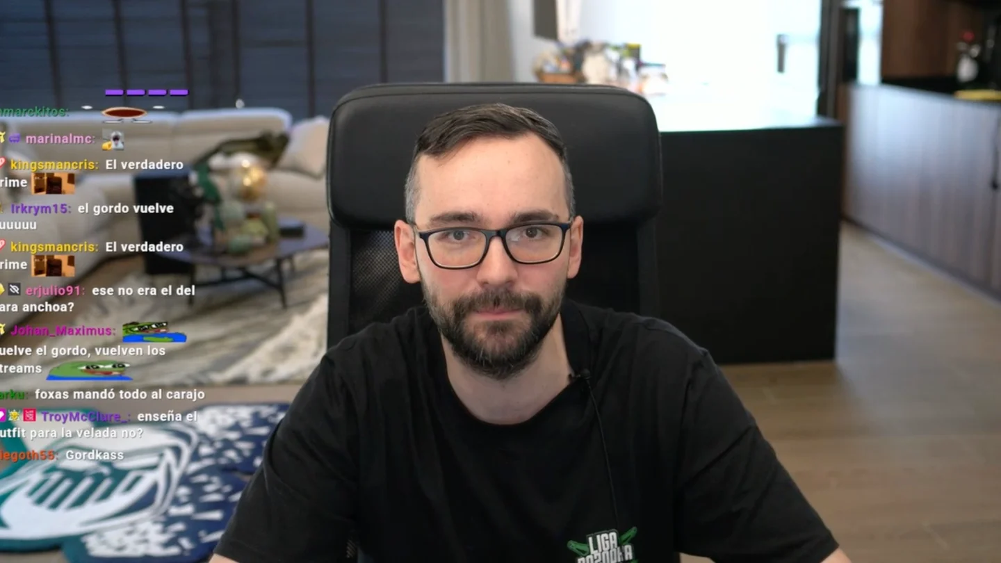 El Xokas en su stream. El Xokas en su stream.