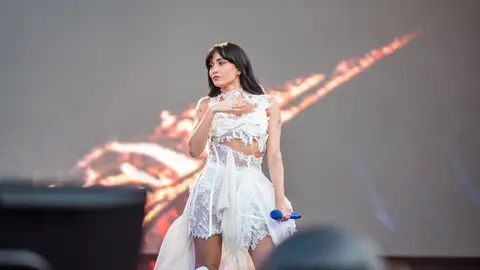 Aitana en su show de Barcelona. Aitana en su show de Barcelona.
