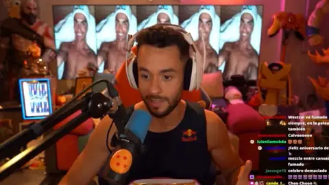 TheGrefg en su stream. TheGrefg en su stream.