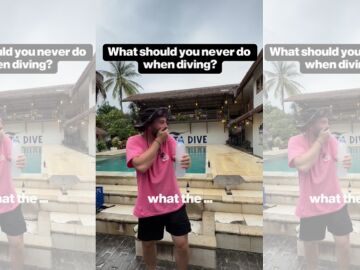 Los riesgos de mantener la respiraci&oacute;n bajo el agua cuando se bucea