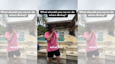 La impactante demostración del riesgo de aguantar la respiración buceando