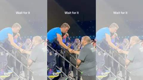 Chris Martin, de Coldplay, da una sorpresa a un seguridad Chris Martin, de Coldplay, da una sorpresa a un seguridad