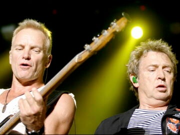 Sting y Andy Summers durante un concierto de The Police