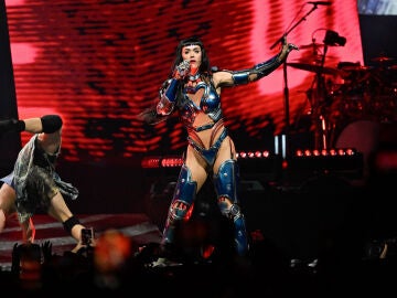 Katy Perry durante un concierto de su Lifetimes Tour