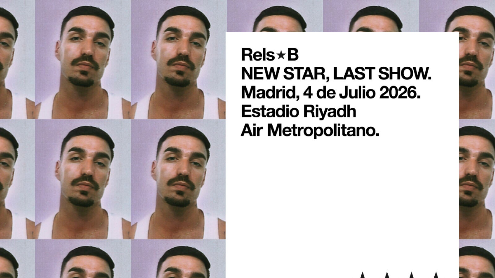 Rels B apunta a las estrellas y anuncia un concierto en el Metropolitano