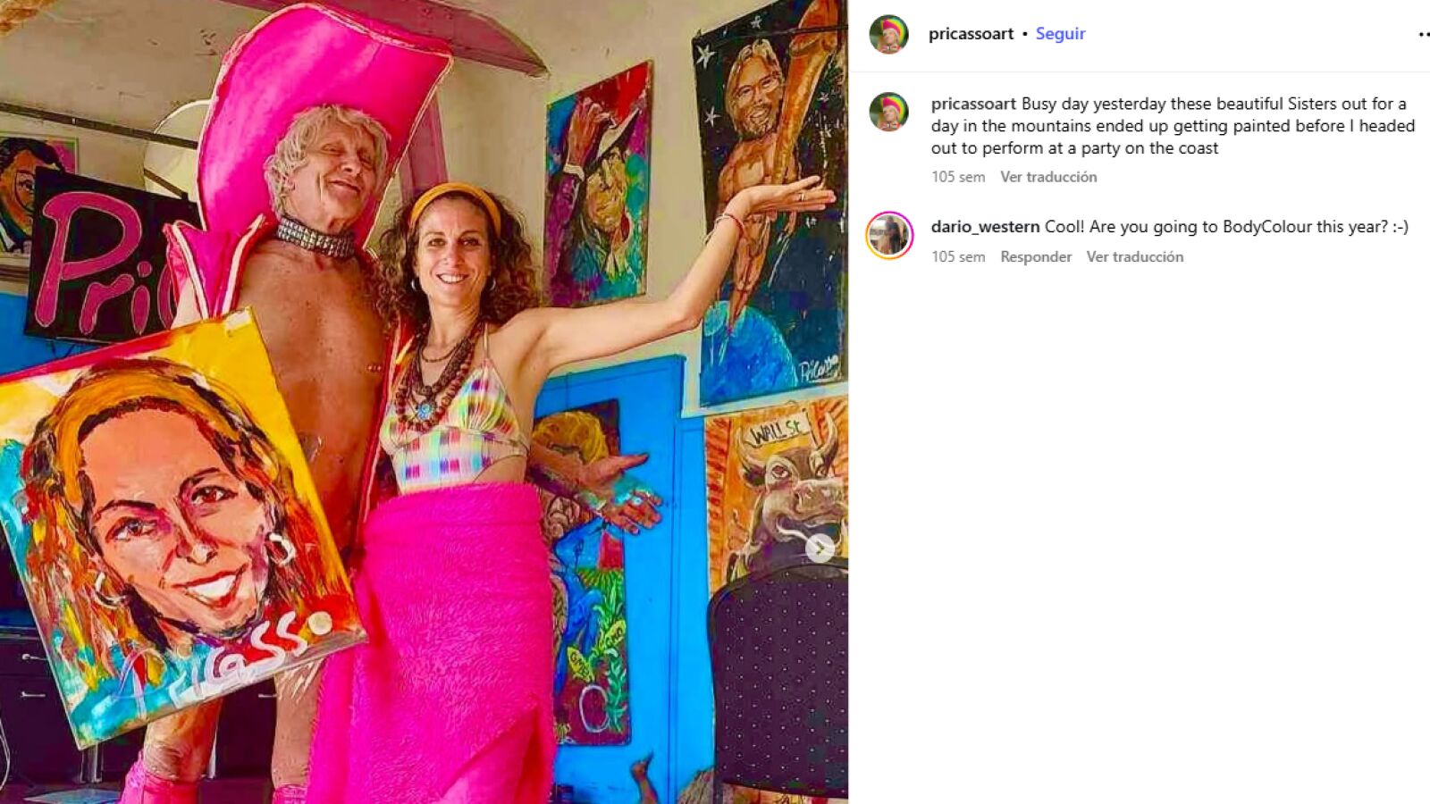 Descubre a Pricasso, el artista australiano que pinta cuadros con su pene