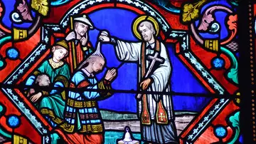 Imagen de la vidriera de una iglesia Imagen de la vidriera de una iglesia