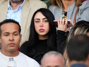 Nicki Nicole durante un partido del FC Barcelona