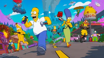 Imagen promocional de la colaboración de Fortnite con Los Simpson Imagen promocional de la colaboración de Fortnite con Los Simpson