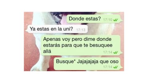 Mensajes de WhatsApp saboteados por el autocorrector