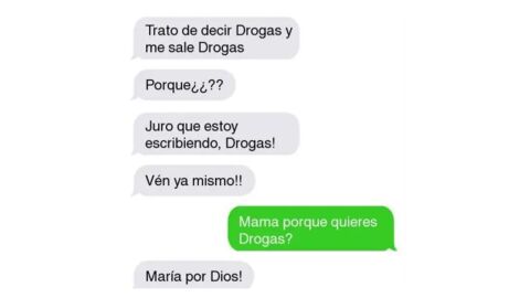 Mensajes de WhatsApp saboteados por el autocorrector