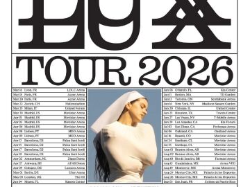 Cartel de la gira Lux de Rosal&iacute;a