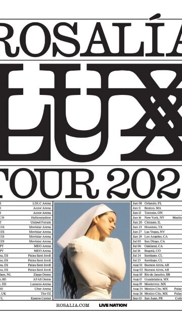 Cartel de la gira Lux de Rosalía