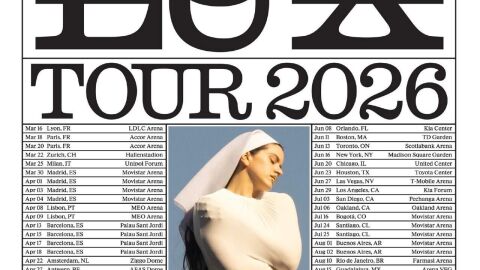 Cartel de la gira Lux de Rosal&iacute;a