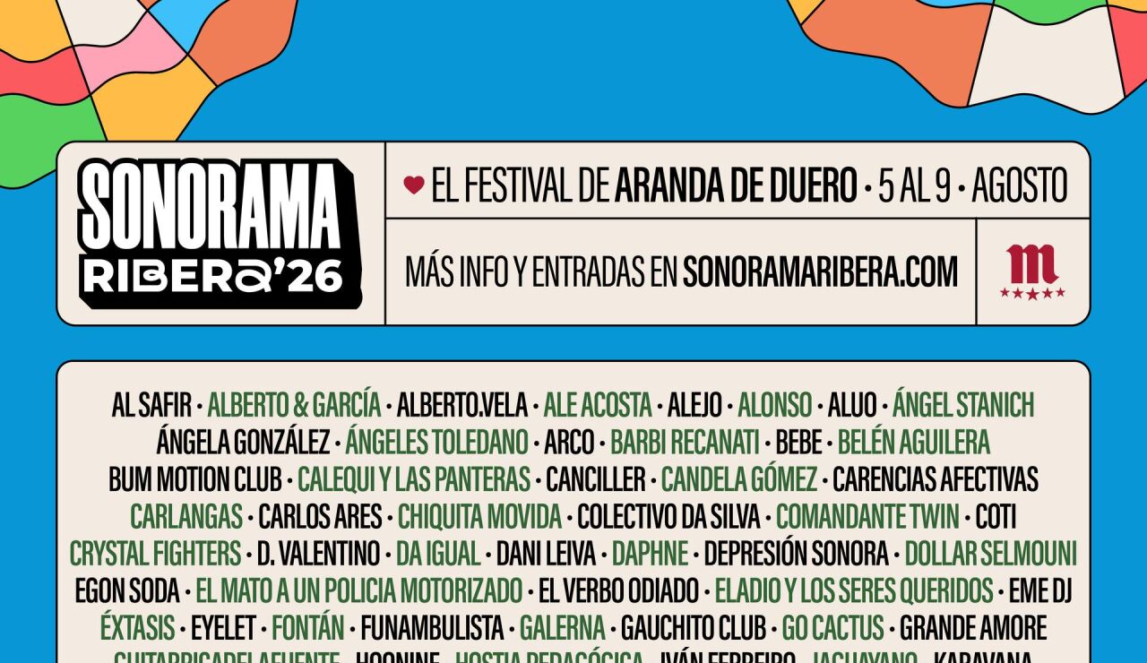 Cartel del Sonorama Ribera 2026