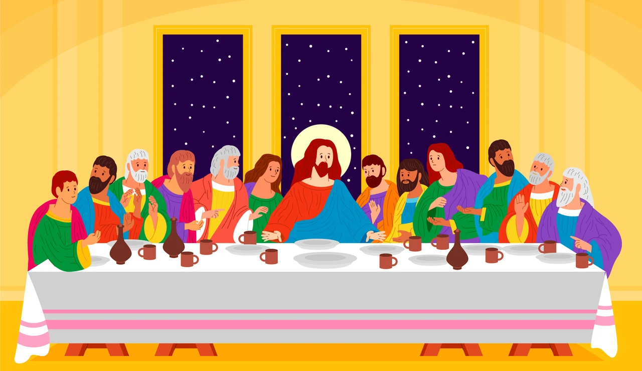 La última cena.