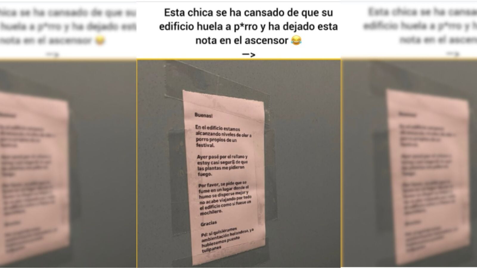 La nota vecinal por el olor a porro que se ha vuelto viral por su sarcasmo