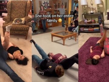 TikTok trend lucha de piernas