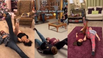 TikTok trend lucha de piernas