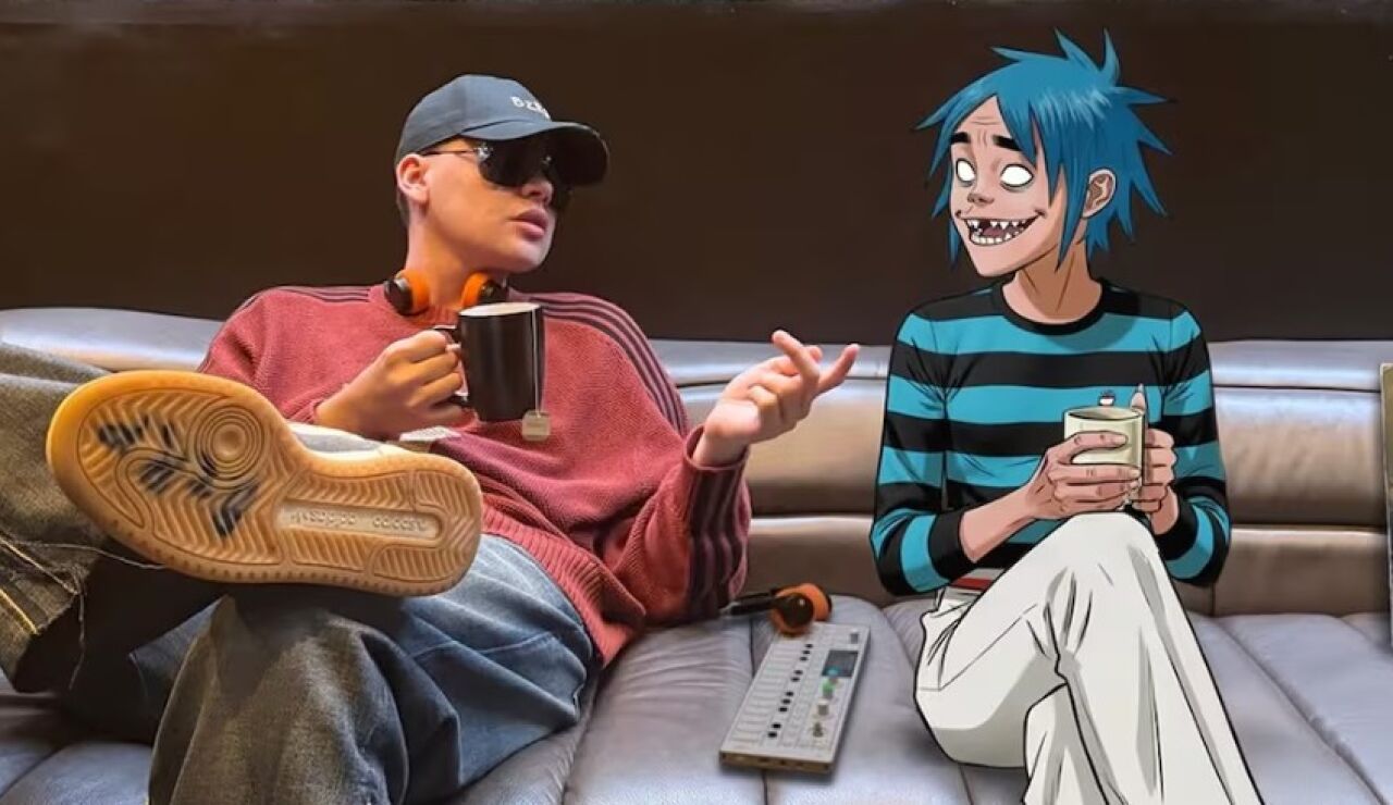 Imagen de Bizarrap junto a 2-D