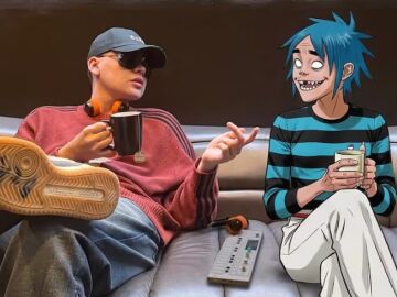 Imagen de Bizarrap junto a 2-D