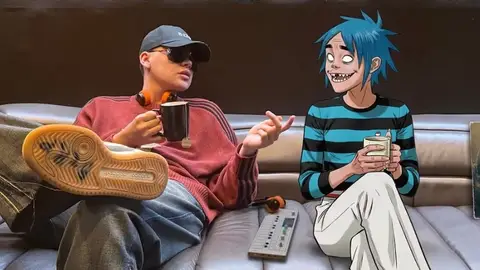 Imagen de Bizarrap junto a 2-D Imagen de Bizarrap junto a 2-D