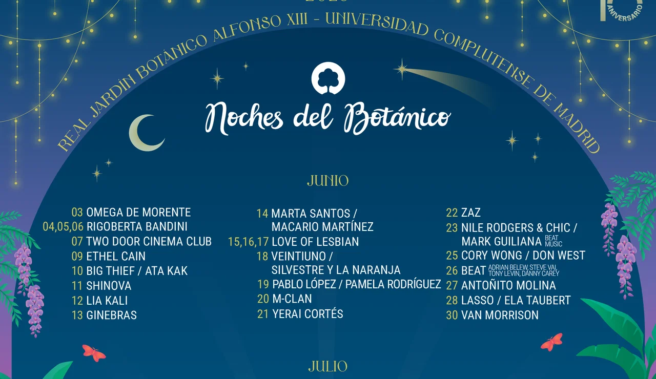 Cartel Noches del Botánico