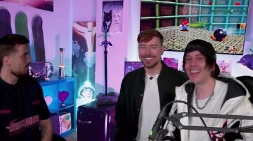 Imagen de MrBeast e Ibai en el stream de Rubius