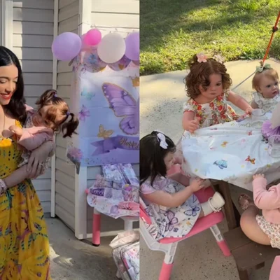 Fiesta de cumpleaños de bebé reborn.