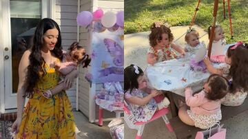 Fiesta de cumplea&ntilde;os de beb&eacute; reborn.