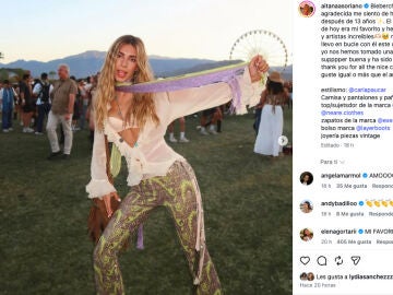 Aitana Soriano con uno de sus looks de Coachella.