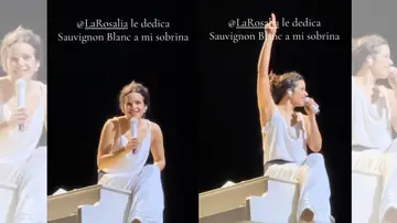 Rosalía en su show. Rosalía en su show.