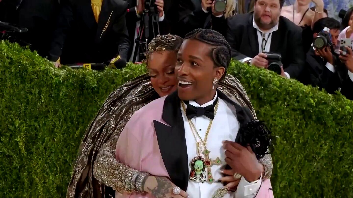 Rihanna y A$AP Rocky en la Met Gala