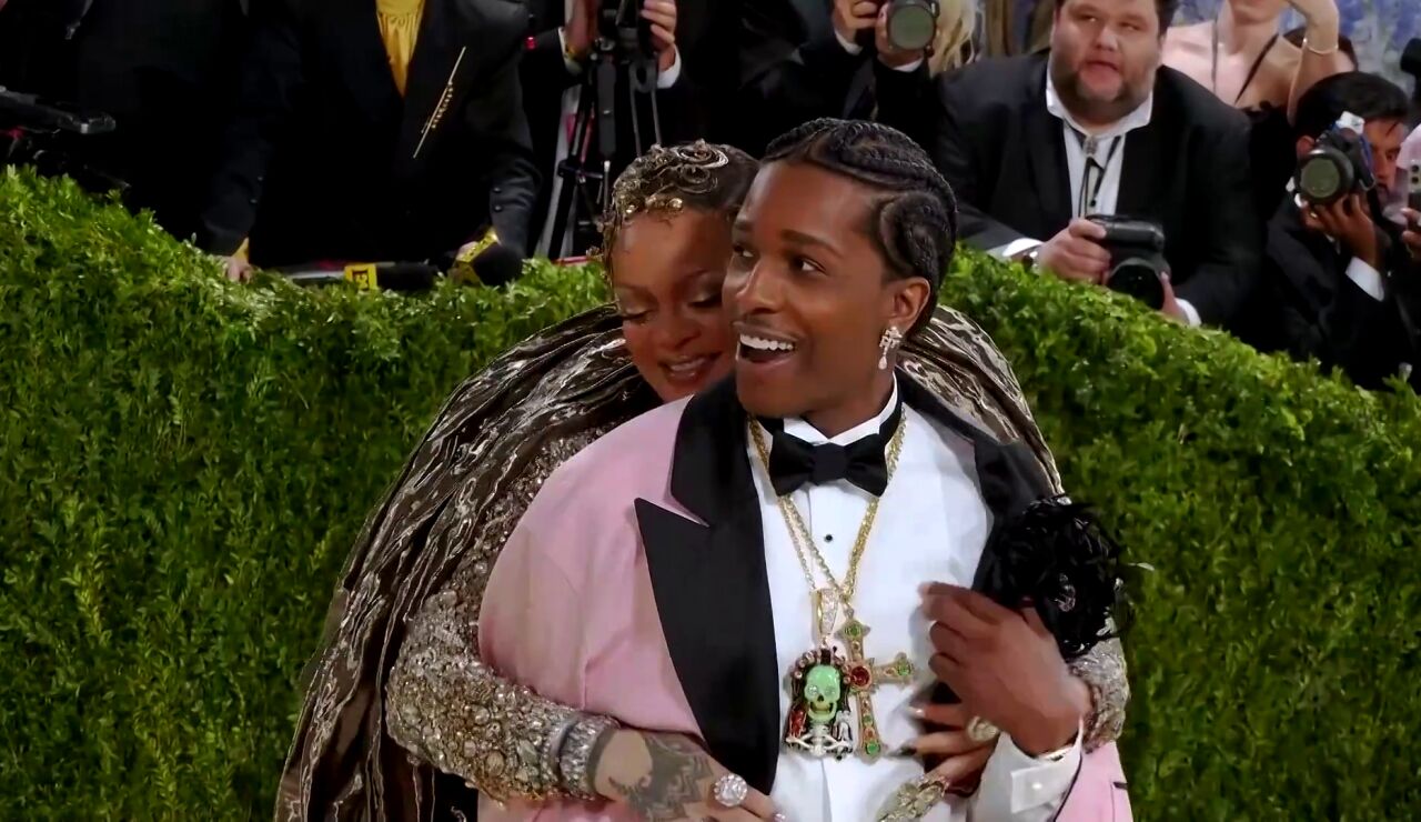 Rihanna y A$AP Rocky en la Met Gala