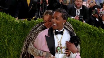 Rihanna y A$AP Rocky en la Met Gala