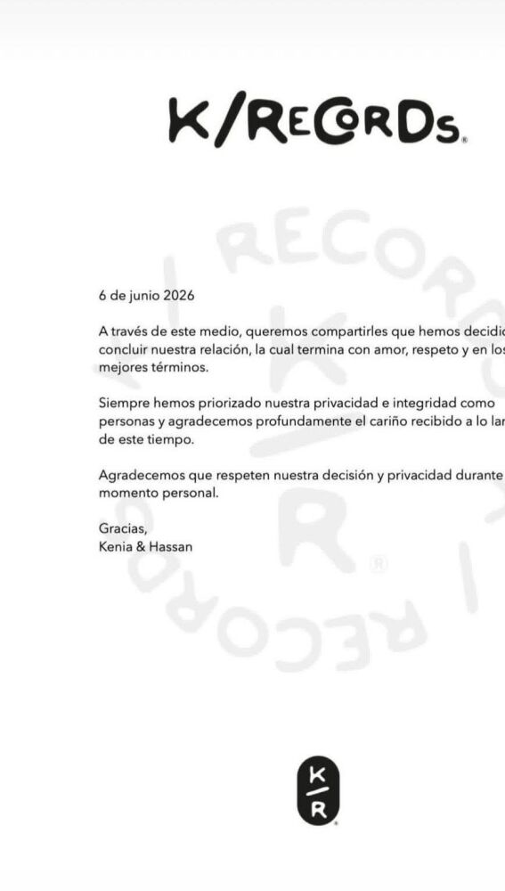 Comunicado de Kenia Os y Peso Pluma
