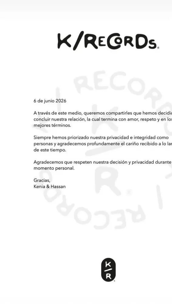 Comunicado de Kenia Os y Peso Pluma Comunicado de Kenia Os y Peso Pluma