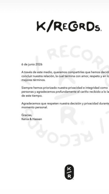Comunicado de Kenia Os y Peso Pluma
