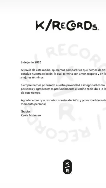 Comunicado de Kenia Os y Peso Pluma Comunicado de Kenia Os y Peso Pluma