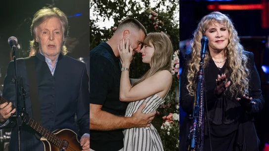 Montaje entre Paul McCartney, Taylor Swift, Travis Kelce y Stevie Nicks Montaje entre Paul McCartney, Taylor Swift, Travis Kelce y Stevie Nicks