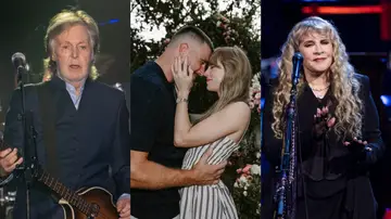 Montaje entre Paul McCartney, Taylor Swift, Travis Kelce y Stevie Nicks Montaje entre Paul McCartney, Taylor Swift, Travis Kelce y Stevie Nicks