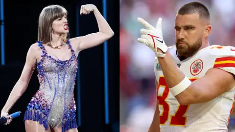 dos fotografías de archivo de la cantante estadounidense Taylor Swift y el jugador de Chiefs Travis Kelce dos fotografías de archivo de la cantante estadounidense Taylor Swift y el jugador de Chiefs Travis Kelce